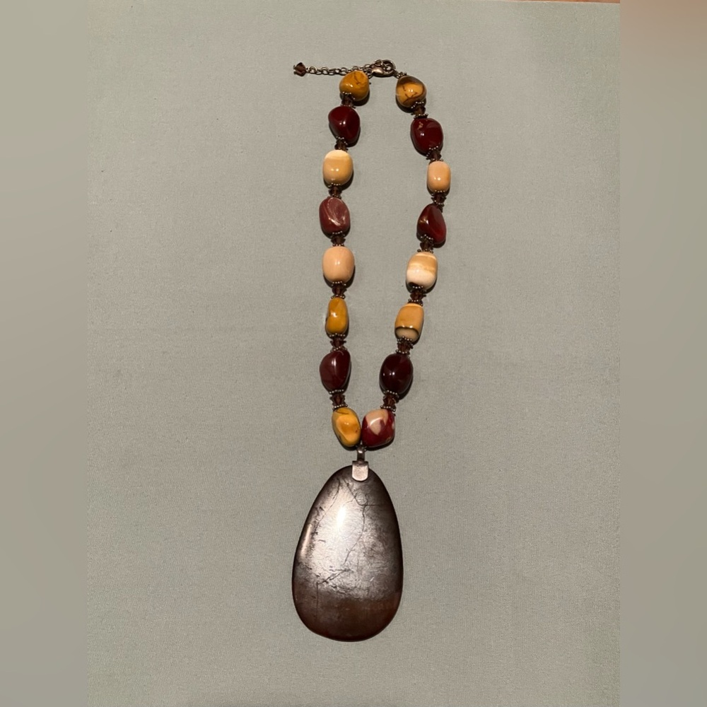 Beautiful multicolored Rock Stone and beads Necklace